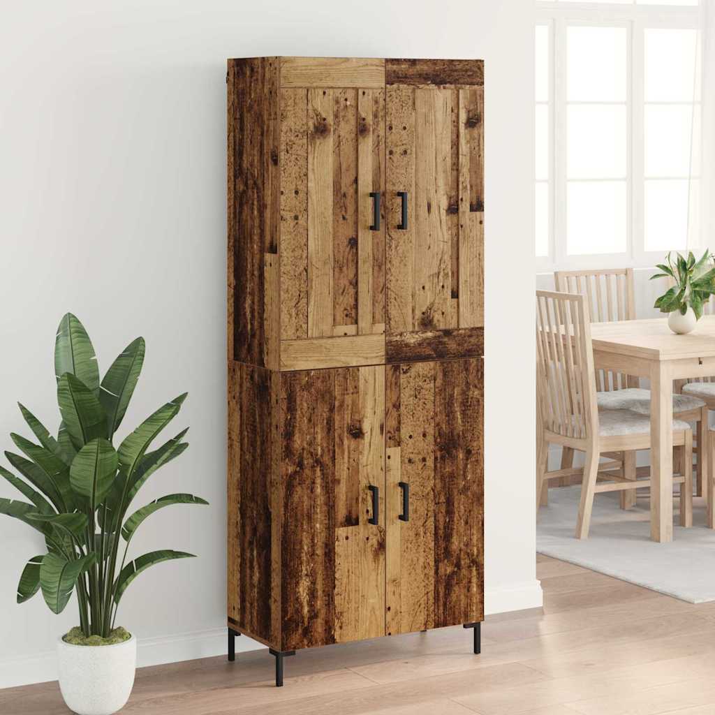 Magasfiú 2 db Öreg fa 69,5 x 34 x 180 cm Szerelt Fa 4