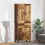 Magasfiú 2 db Öreg fa 69,5 x 34 x 180 cm Szerelt fa és Üveg
