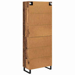 Magasfiú 2 db Öreg fa 69,5 x 34 x 180 cm Szerelt fa és Üveg 10