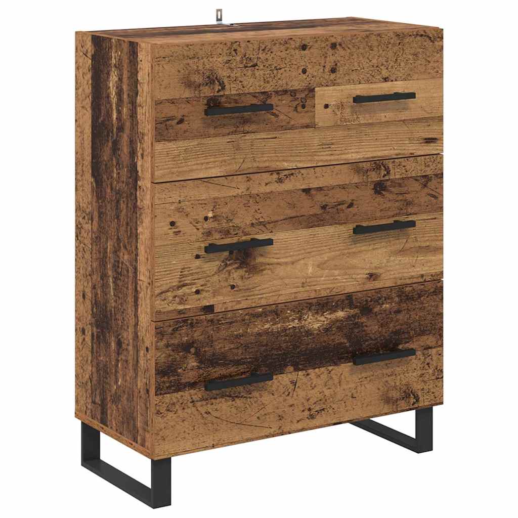 Magasfiú 2 db Öreg fa 69,5 x 34 x 180 cm Szerelt fa és Üveg 6