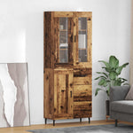 Magasfiú 2 db Öreg fa 69,5 x 34 x 180 cm Szerelt Fa