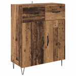 Magasfiú 2 db Öreg fa 69,5 x 34 x 180 cm Szerelt fa és Üveg 6