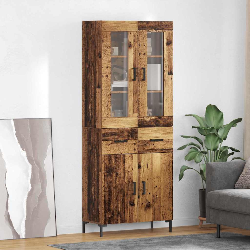 Magasfiú 2 db Öreg fa 69,5 x 34 x 180 cm Szerelt Fa