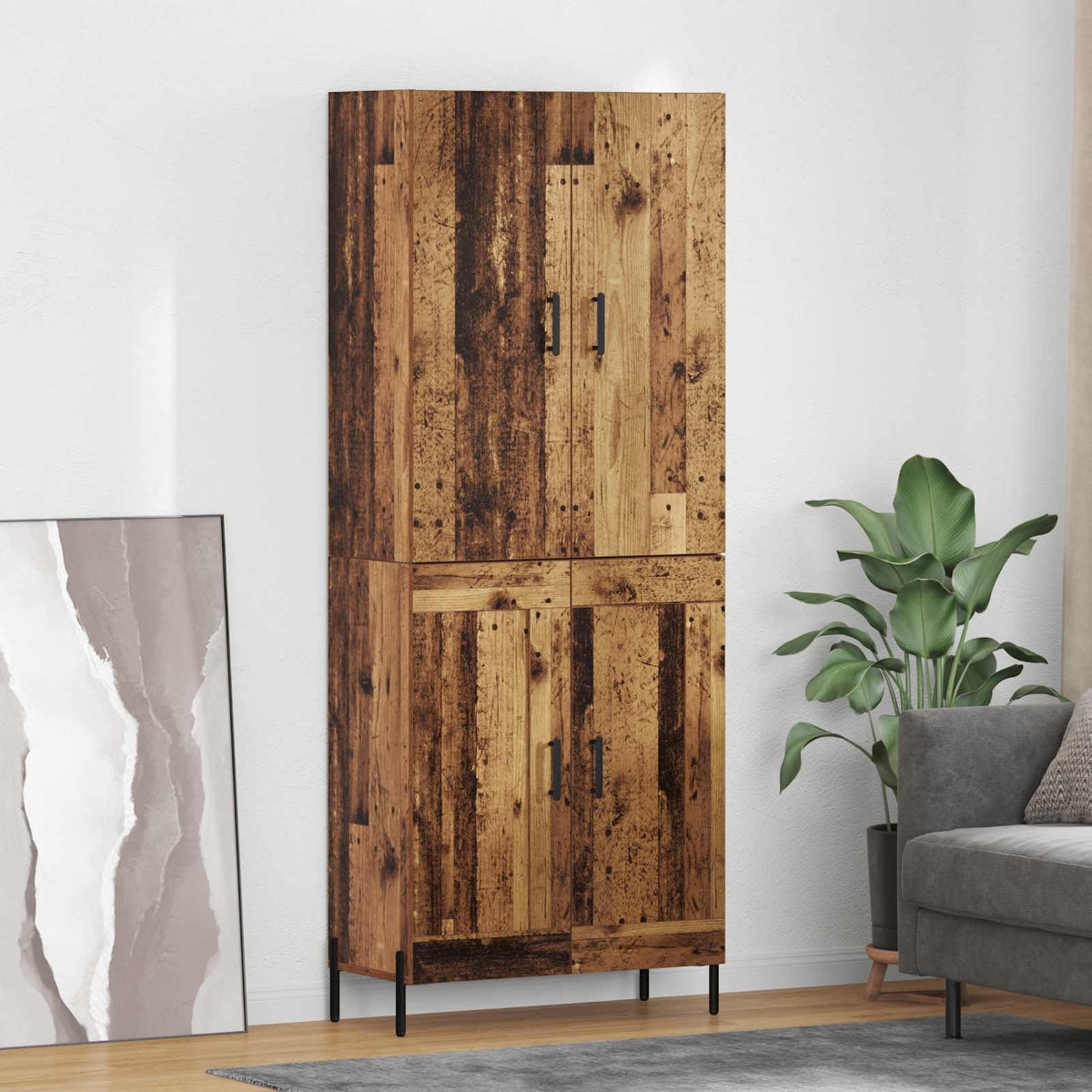 Magasfiú Öreg fa 69,5 x 34 x 180 cm Szerelt Fa