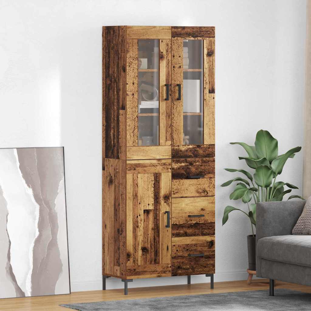 Magasfiú 2 db Öreg fa 69,5 x 34 x 180 cm Szerelt Fa