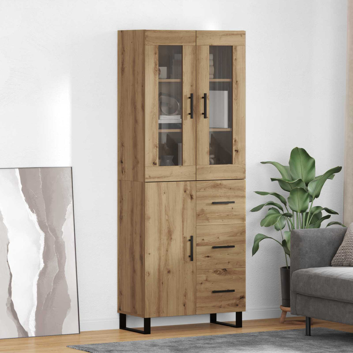 Magasfiú 2 db Artisan tölgy 69,5 x 34 x 180 cm Szerelt Fa
