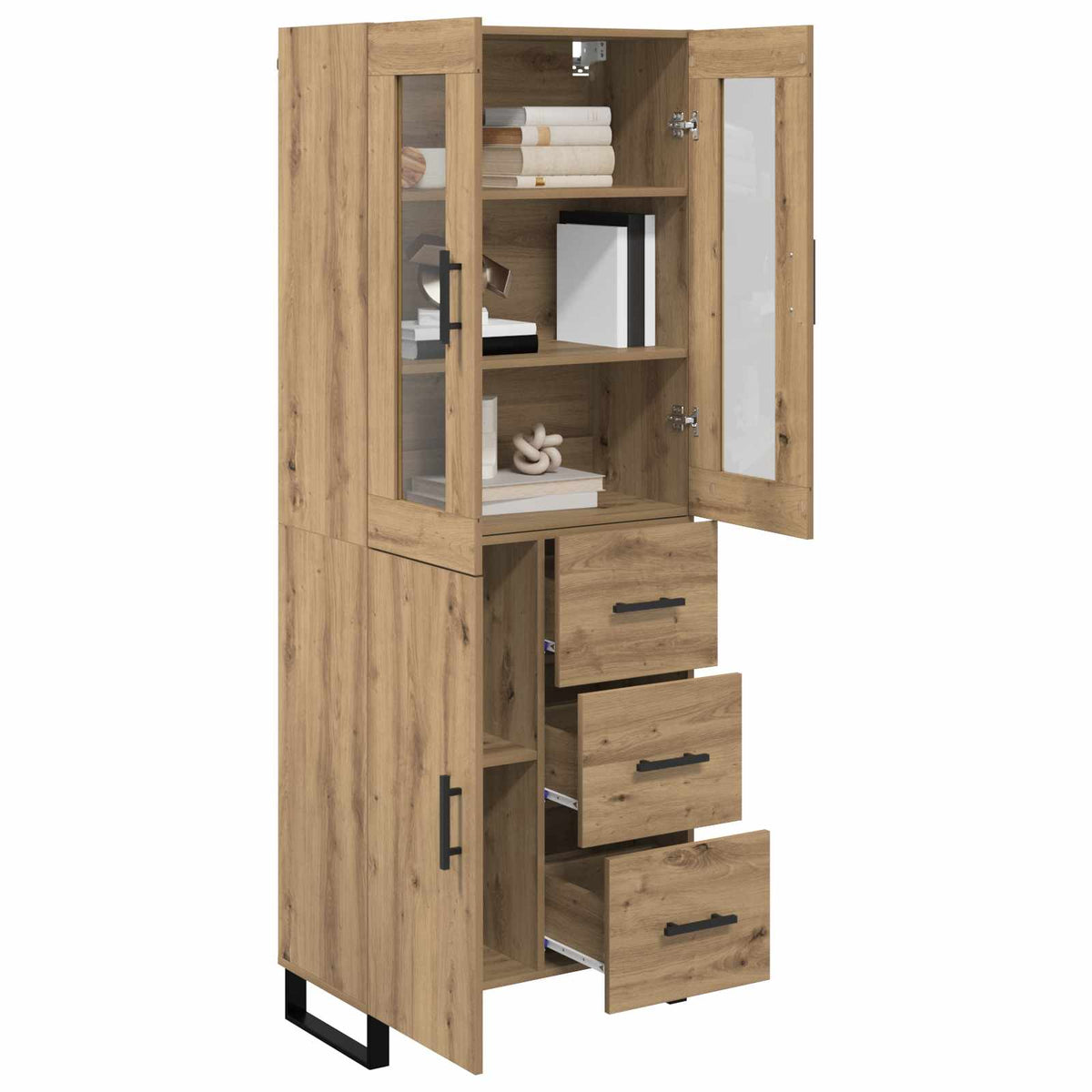 Magasfiú 2 db Artisan tölgy 69,5 x 34 x 180 cm Szerelt Fa 3