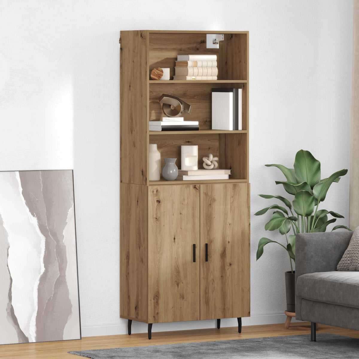 Magasfiú 2 db Artisan tölgy 69,5 x 32,5 x 180 cm Szerelt Fa