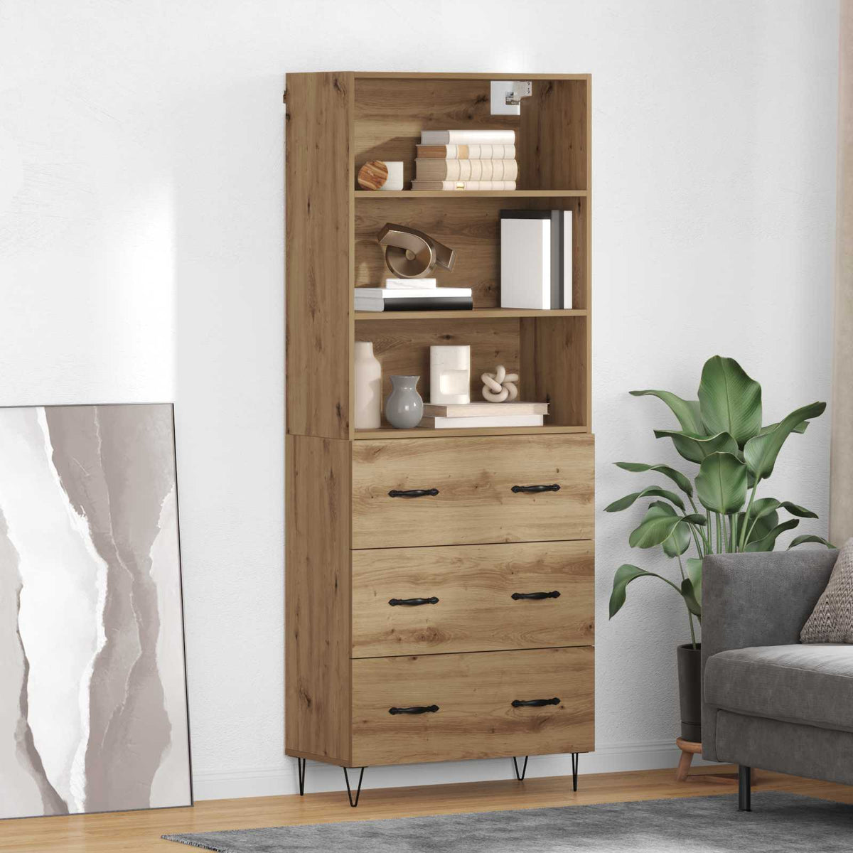 Magasfiú 2 db Artisan tölgy 69,5 x 34 x 180 cm