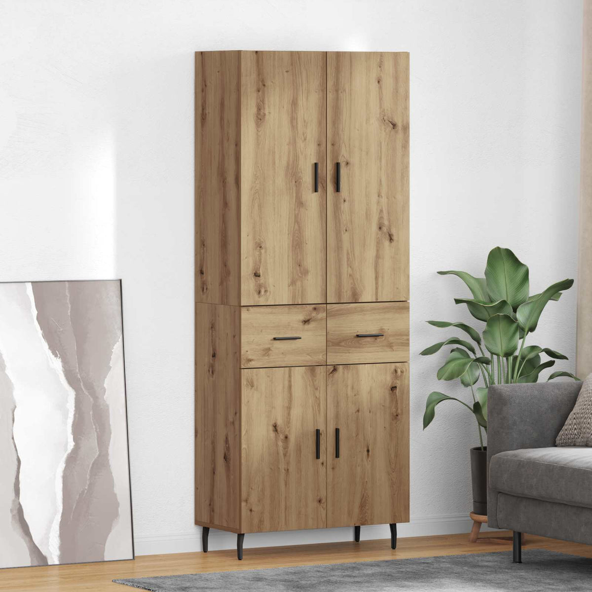 Magasfiú 2 db Artisan tölgy 69,5 x 34 x 180 cm Szerelt Fa