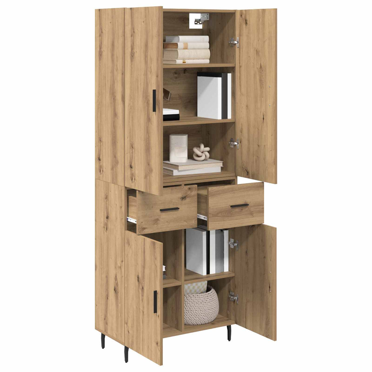Magasfiú 2 db Artisan tölgy 69,5 x 34 x 180 cm Szerelt Fa 3