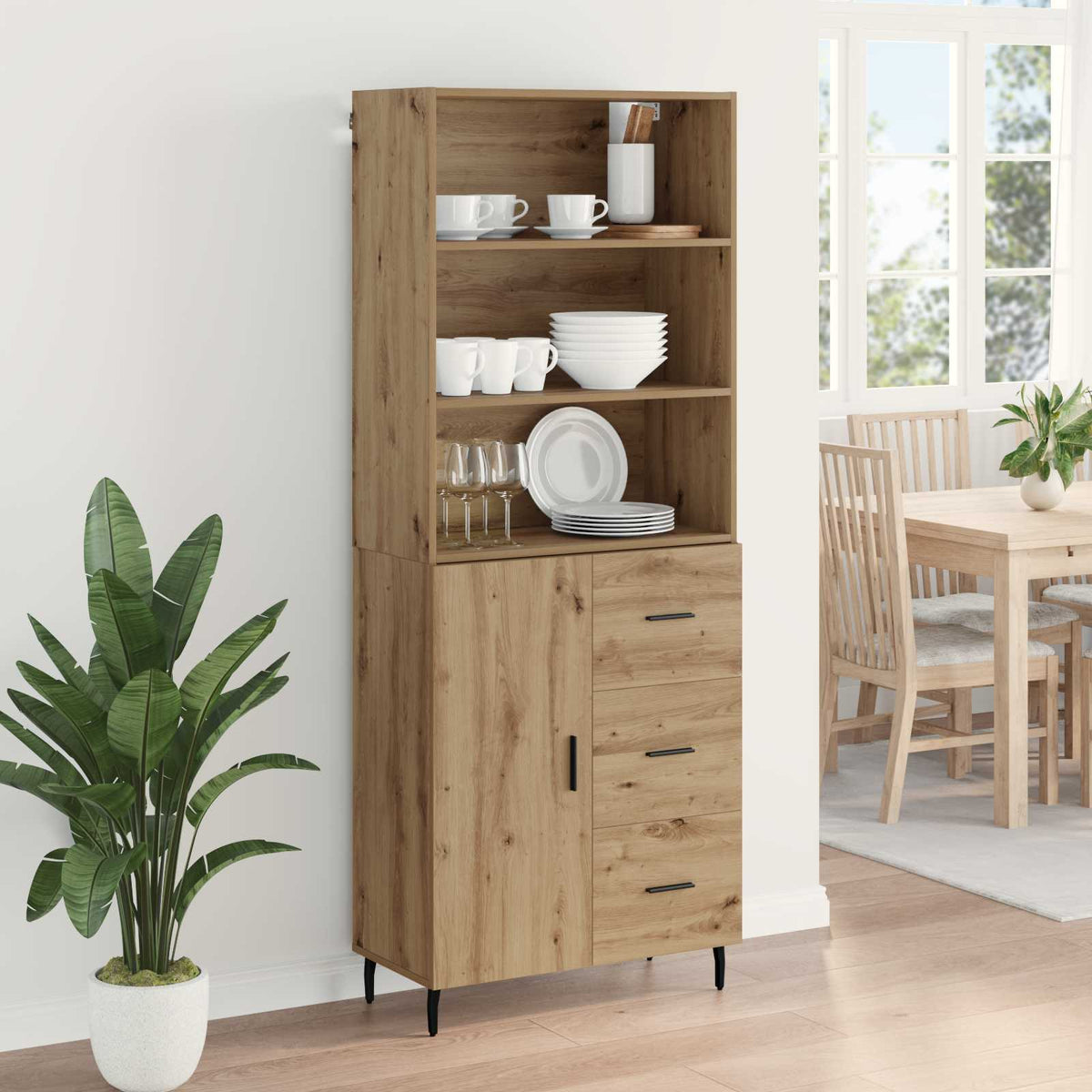 Magasfiú 2 db Artisan tölgy 69,5 x 32,5 x 180 cm Szerelt Fa 4