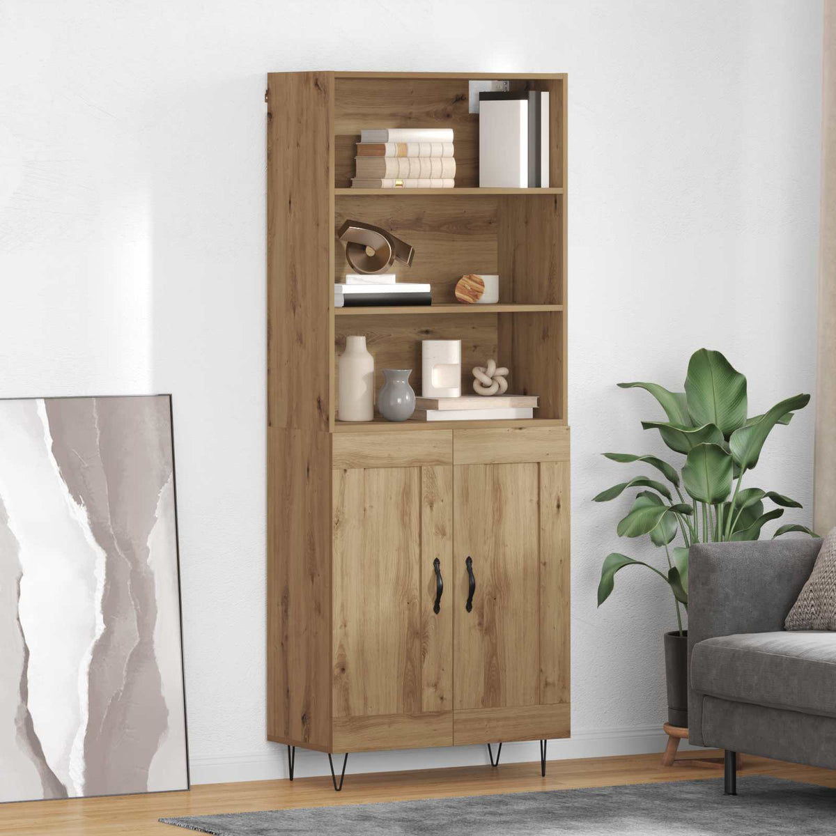 Magasfiú 2 db Artisan tölgy 69,5 x 34 x 180 cm