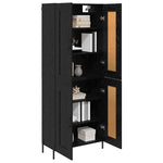 Magasfiú 2 db Fekete tölgy 69,5 x 34 x 180 cm Szerelt Fa 3