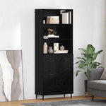 Magasfiú 2 db Fekete tölgy 69,5 x 34 x 180 cm Szerelt Fa