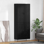 Magasfiú 2 db Fekete tölgy 69,5 x 34 x 180 cm Szerelt Fa