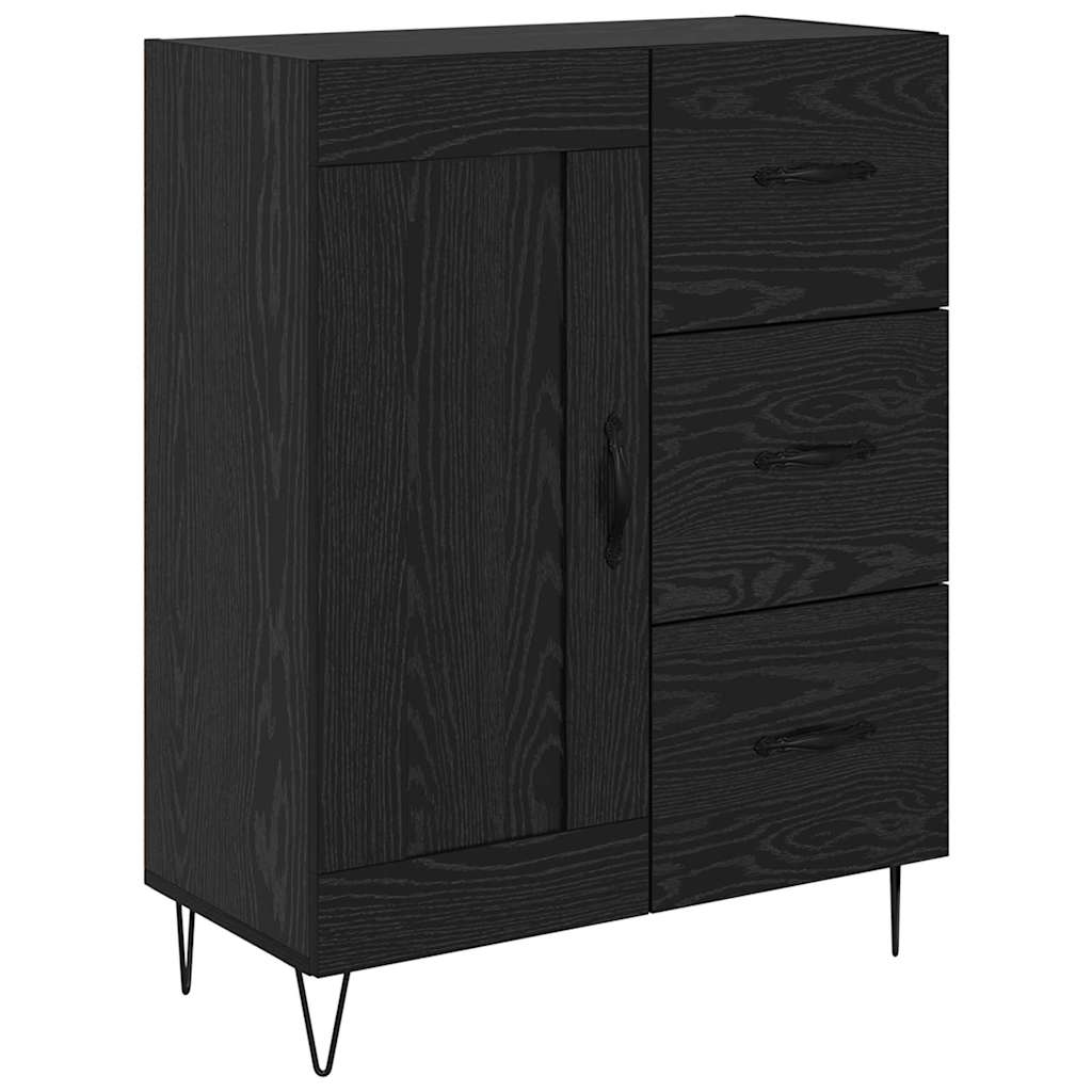 Magasfiú 2 db Fekete tölgy 69,5 x 34 x 180 cm Szerelt Fa 6
