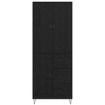 Magasfiú 2 db Fekete tölgy 69,5 x 34 x 180 cm Szerelt Fa 8