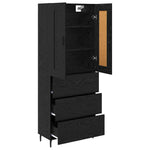 Magasfiú 2 db Fekete tölgy 69,5 x 34 x 180 cm Szerelt Fa 5