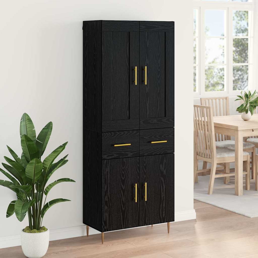 Magasfiú Fekete tölgy 69,5 x 34 x 180 cm Szerelt Fa 4