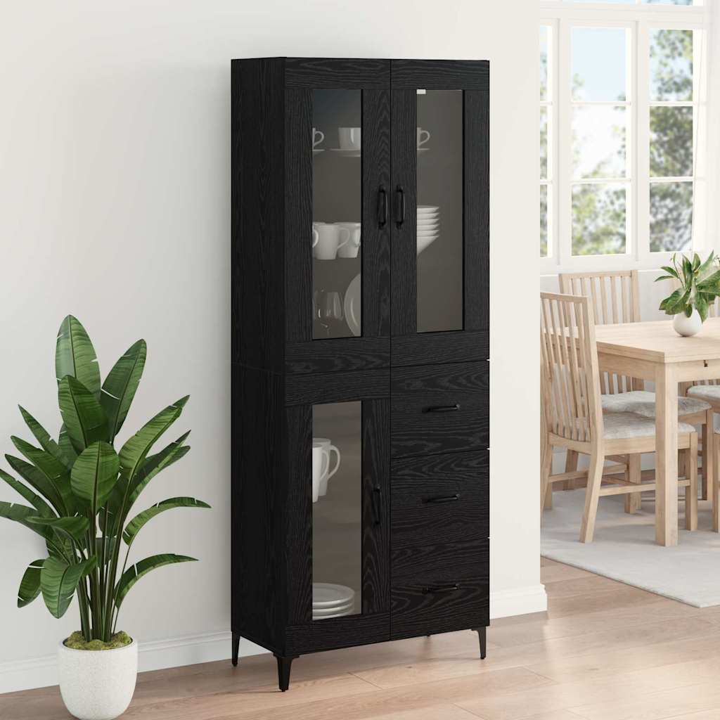 Magasfiú Fekete tölgy 69,5 x 34 x 180 cm Szerelt Fa 4