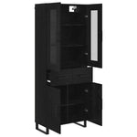 Magasfiú 2 db Fekete tölgy 69,5 x 34 x 180 cm Szerelt Fa 5
