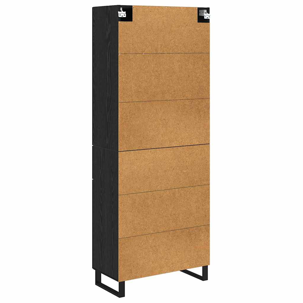 Magasfiú 2 db Fekete tölgy 69,5 x 34 x 180 cm Szerelt Fa 10