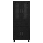 Magasfiú 2 db Fekete tölgy 69,5 x 34 x 180 cm Szerelt Fa 8