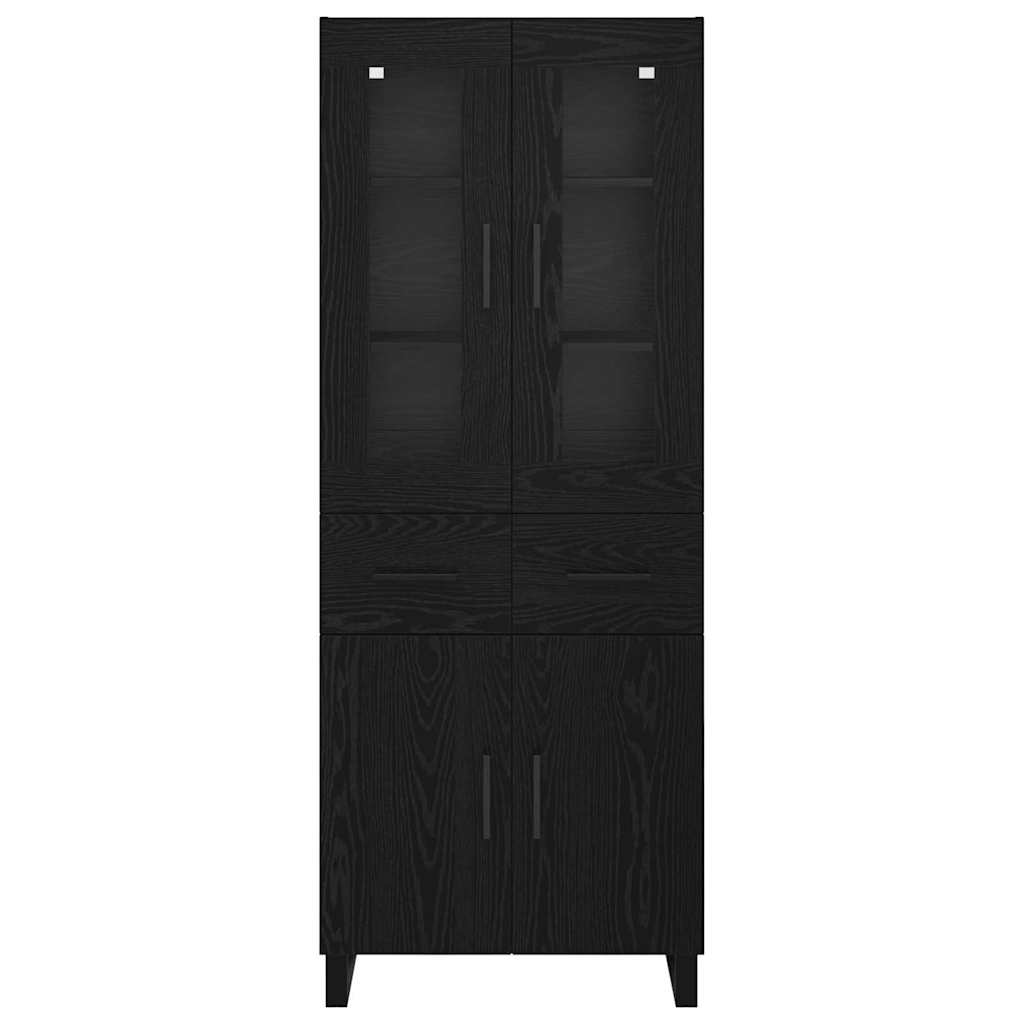 Magasfiú 2 db Fekete tölgy 69,5 x 34 x 180 cm Szerelt Fa 8