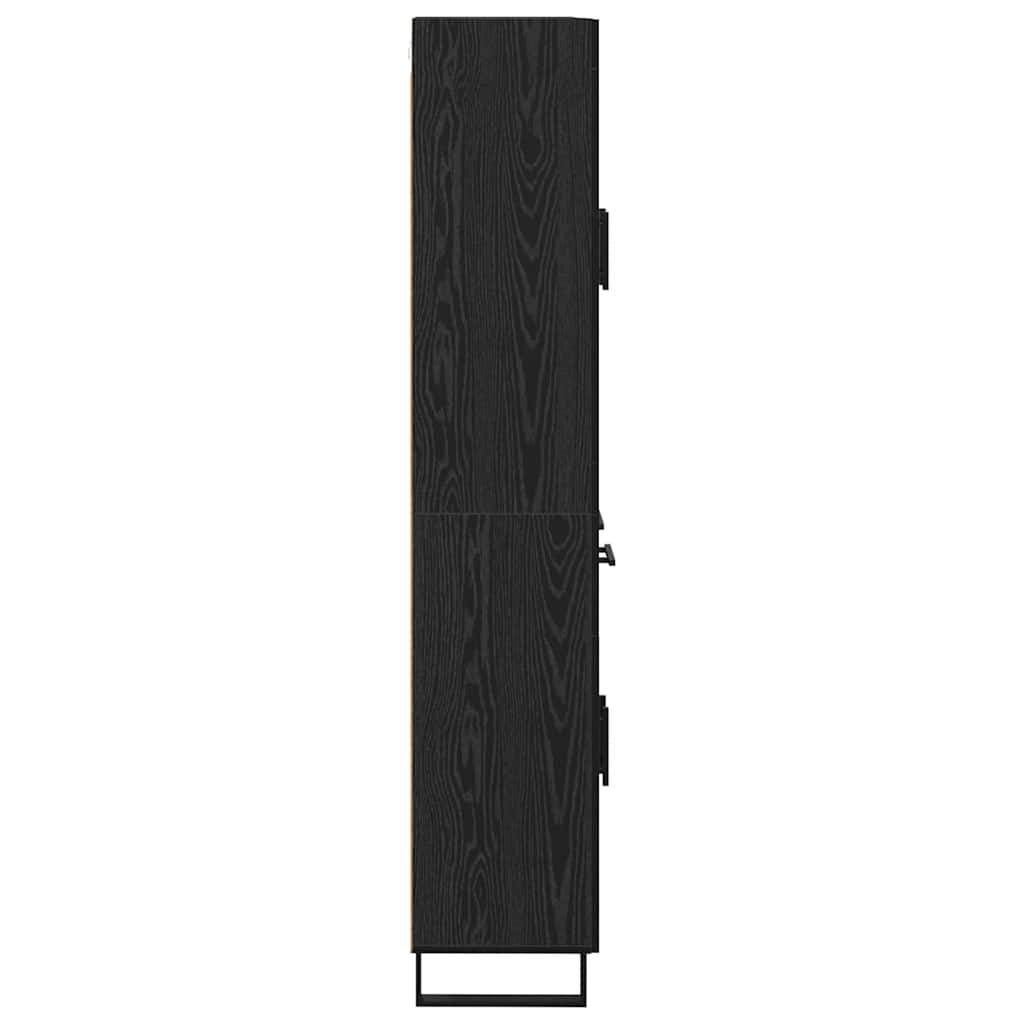 Magasfiú 2 db Fekete tölgy 69,5 x 34 x 180 cm Szerelt Fa 9