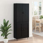 Magasfiú 2 db Fekete tölgy 69,5 x 34 x 180 cm Szerelt Fa 4