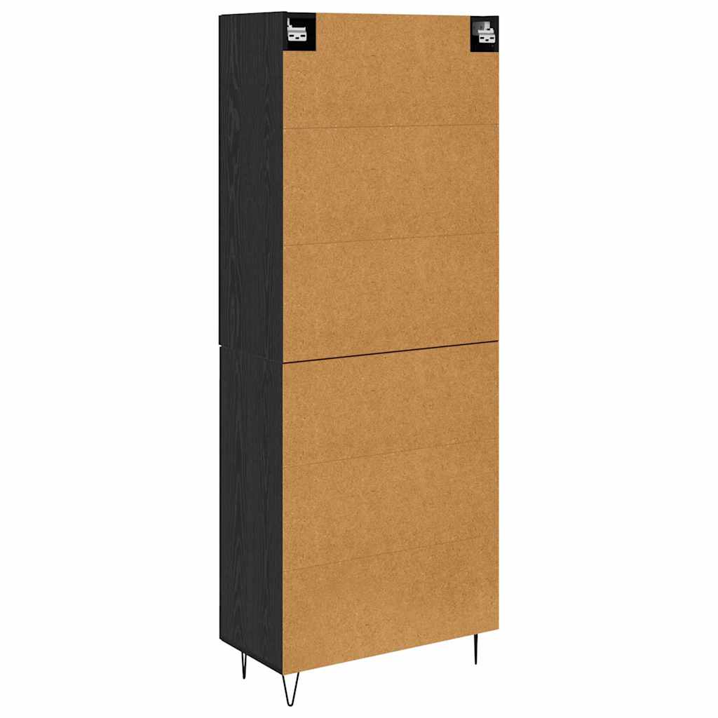 Magasfiú 2 db Fekete tölgy 69,5 x 34 x 180 cm Szerelt Fa 10