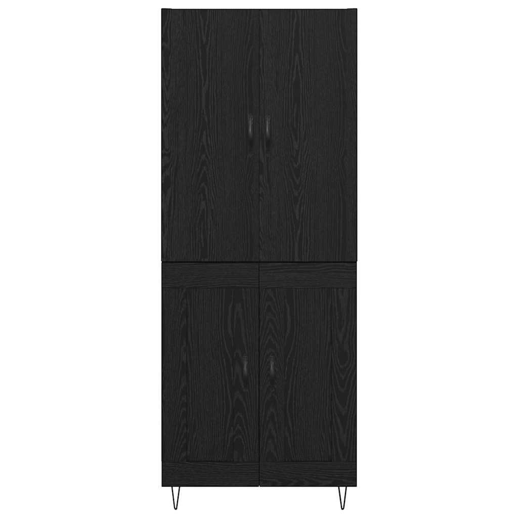 Magasfiú 2 db Fekete tölgy 69,5 x 34 x 180 cm Szerelt Fa 8