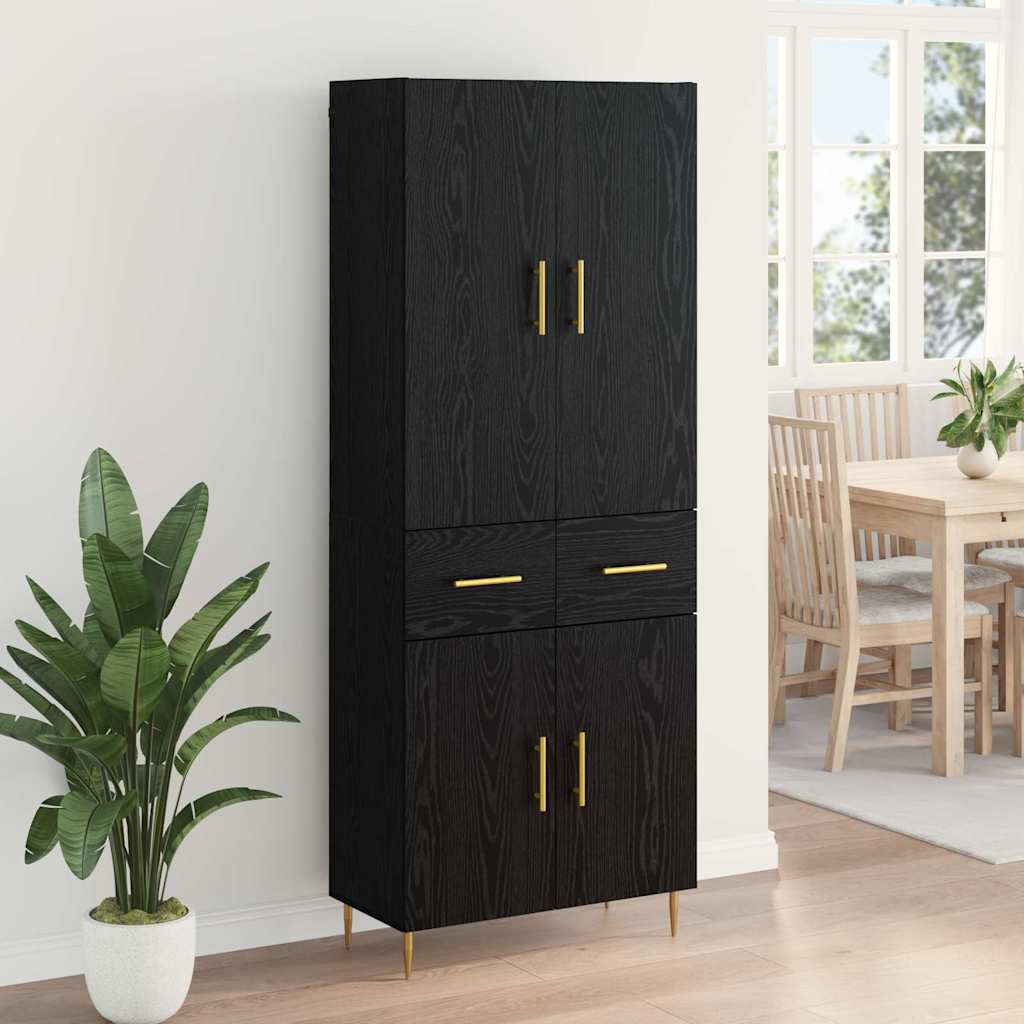 Magasfiú Fekete tölgy 69,5 x 34 x 180 cm Szerelt Fa 4