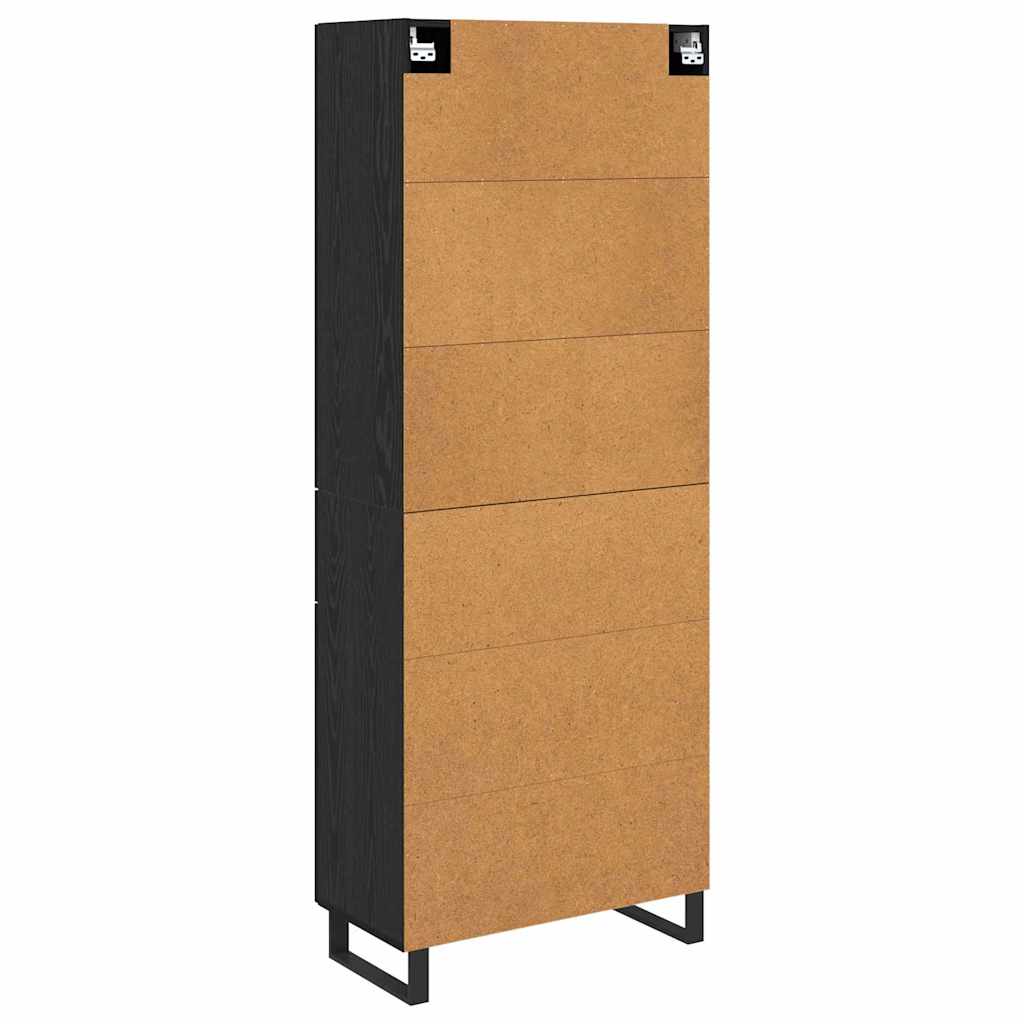 Magasfiú 2 db Fekete tölgy 69,5 x 34 x 180 cm 10