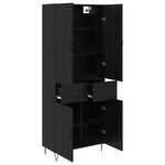 Magasfiú 2 db Fekete tölgy 69,5 x 34 x 180 cm Szerelt Fa 5