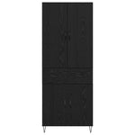 Magasfiú 2 db Fekete tölgy 69,5 x 34 x 180 cm Szerelt Fa 8