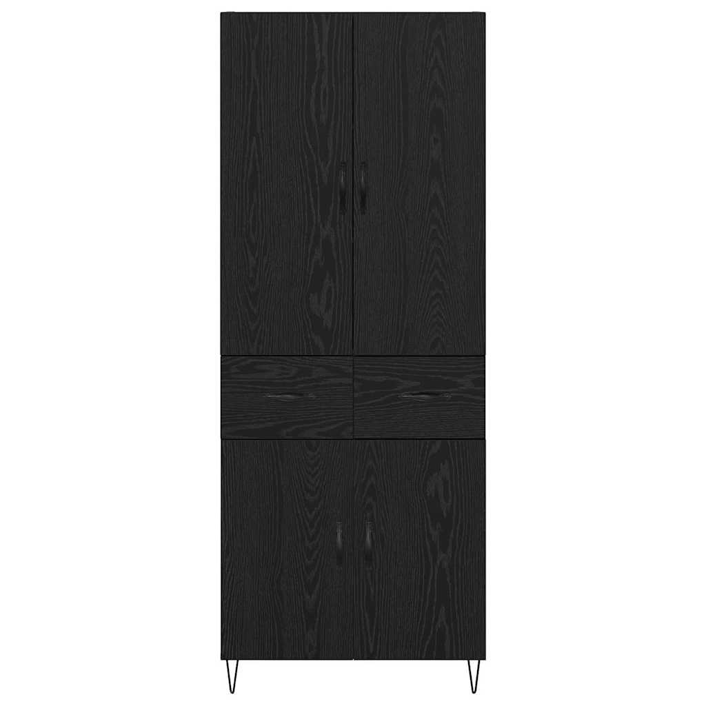 Magasfiú 2 db Fekete tölgy 69,5 x 34 x 180 cm Szerelt Fa 8
