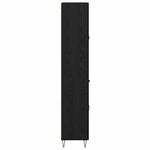 Magasfiú 2 db Fekete tölgy 69,5 x 34 x 180 cm Szerelt Fa 9