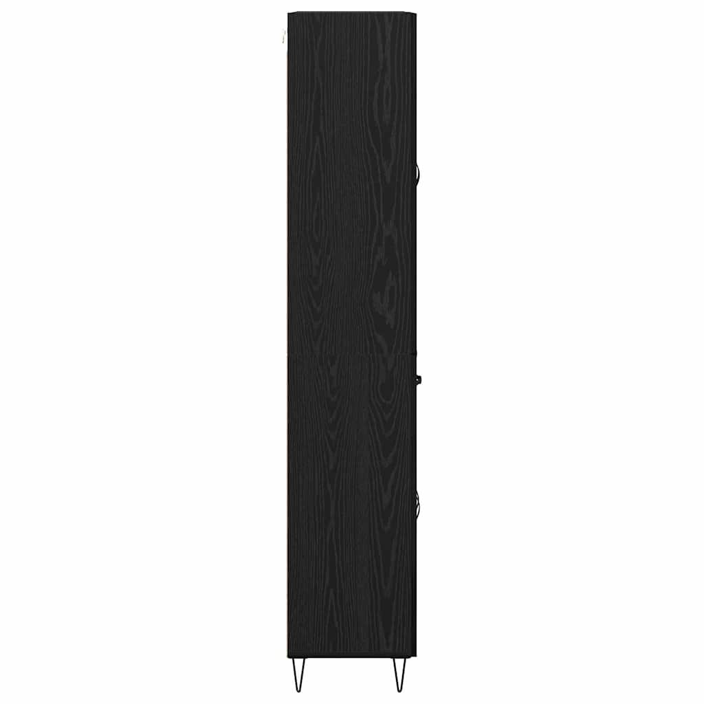 Magasfiú 2 db Fekete tölgy 69,5 x 34 x 180 cm Szerelt Fa 9