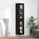 Magasfiú 2 db Fekete tölgy 34,5 x 34 x 180 cm Szerelt Fa