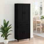 Magasfiú 2 db Fekete tölgy 69,5 x 34 x 180 cm Szerelt Fa 4