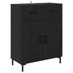 Magasfiú 2 db Fekete tölgy 69,5 x 34 x 180 cm Szerelt Fa 6