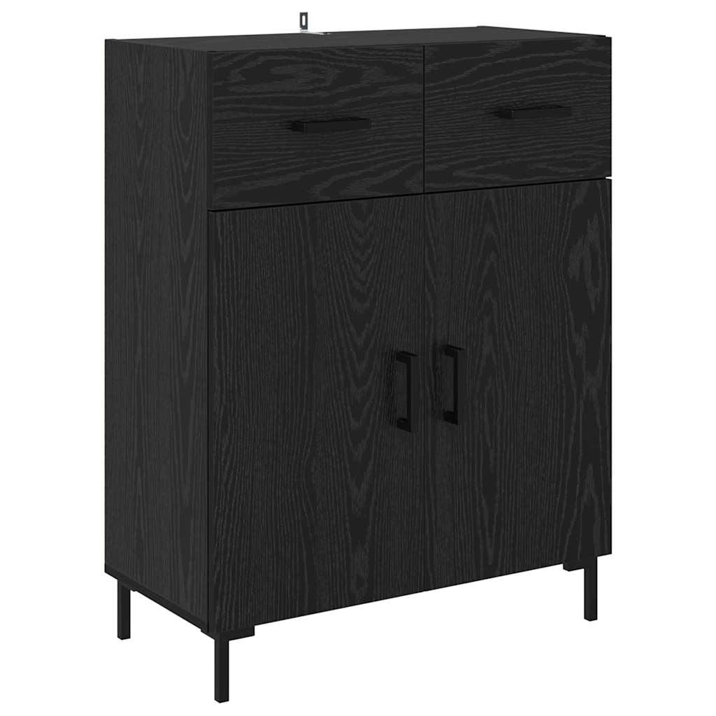 Magasfiú 2 db Fekete tölgy 69,5 x 34 x 180 cm Szerelt Fa 6