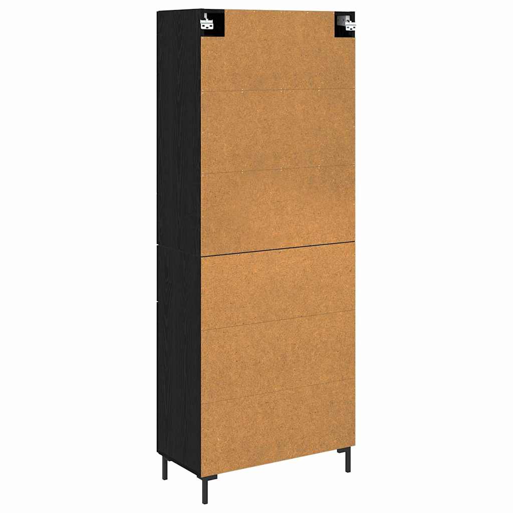 Magasfiú 2 db Fekete tölgy 69,5 x 34 x 180 cm Szerelt Fa 10
