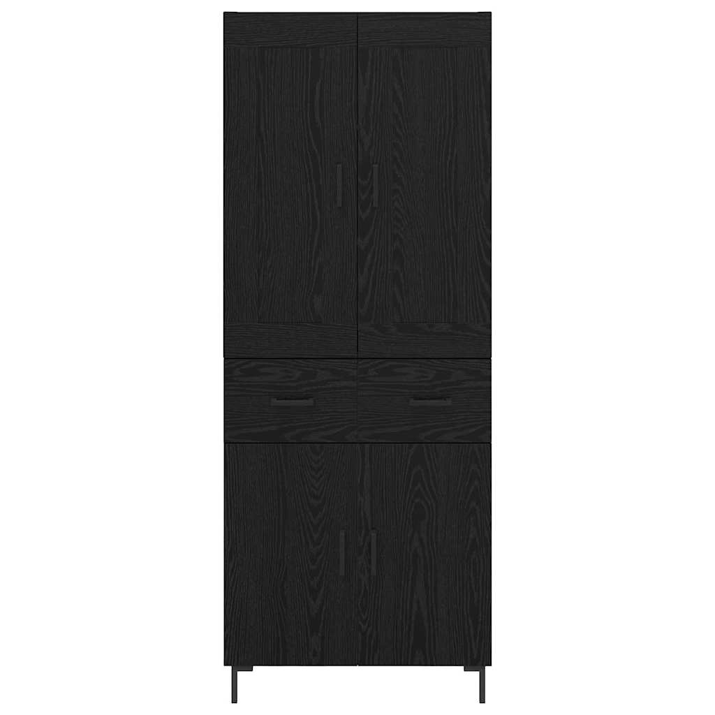 Magasfiú 2 db Fekete tölgy 69,5 x 34 x 180 cm Szerelt Fa 8