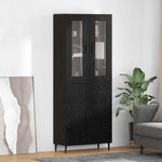 Magasfiú 2 db Fekete tölgy 69,5 x 34 x 180 cm Szerelt Fa