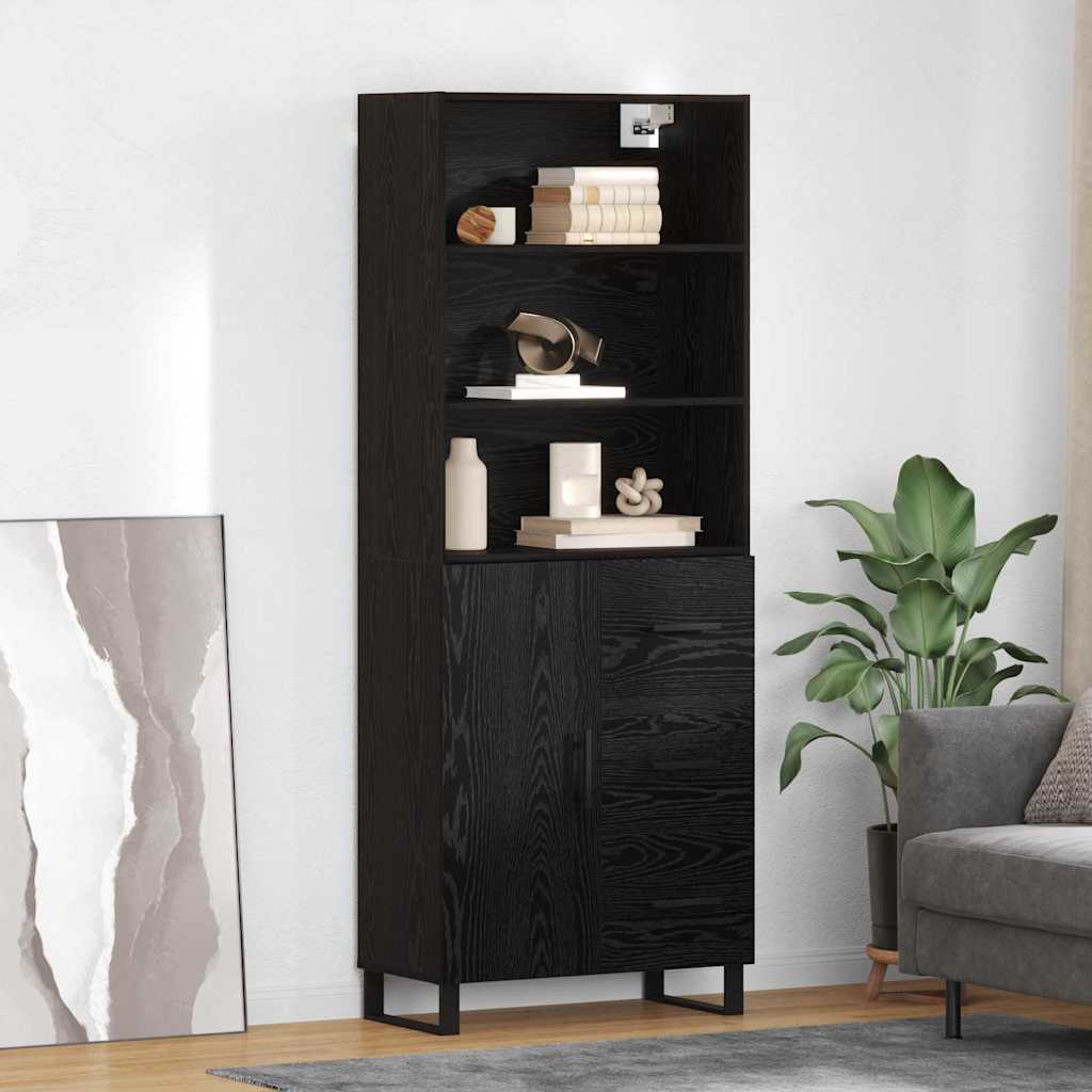 Magasfiú 2 db Fekete tölgy 69,5 x 34 x 180 cm
