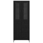 Magasfiú 2 db Fekete tölgy 69,5 x 34 x 180 cm Szerelt Fa 8