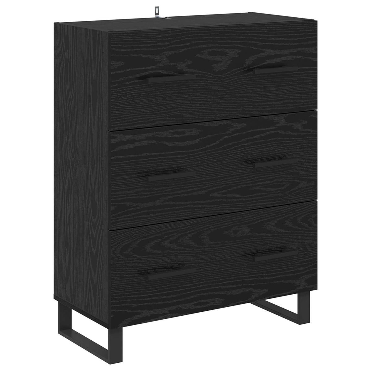 Magasfiú 2 db Fekete tölgy 69,5 x 34 x 180 cm Szerelt Fa 6